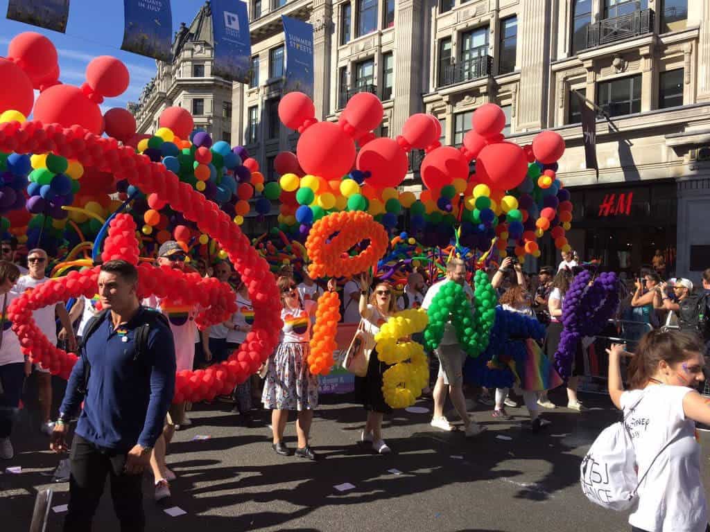Disney float and activation London Pride 2017