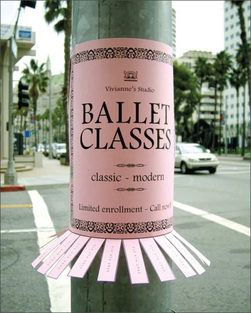 Ballet classes guerrilla marketing campaign