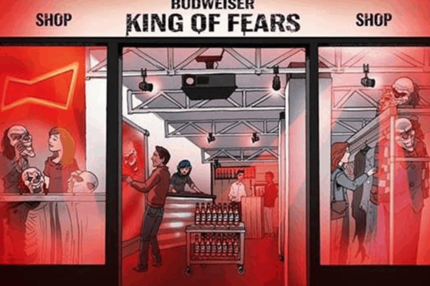 Budweiser's King of Fears pop-up Halloween stunts